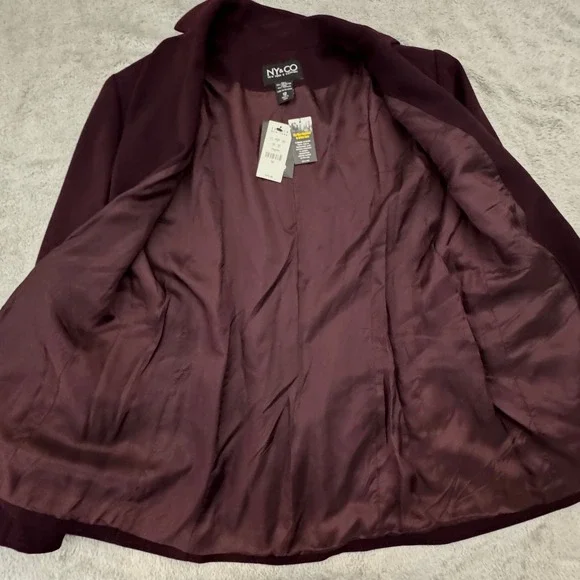 New York & Company Burgundy Blazer – Size 12 – NWT - Picture 7 of 12
